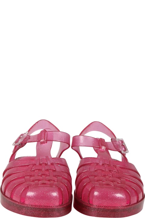 Shoes for Girls Melissa Fuchsia Sandals For Girl With Logo