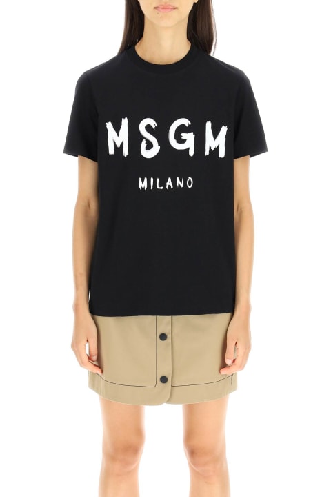 Fashion for Women MSGM T-shirt With Brushed Logo