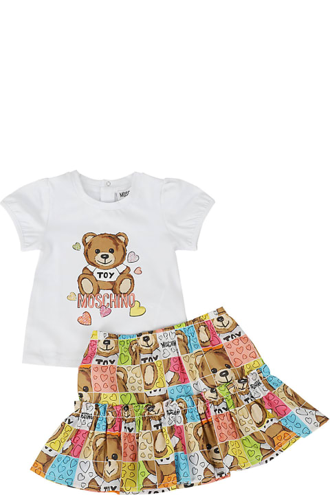 Sale for Baby Girls Moschino 2 Pz Tshirt E Gonna