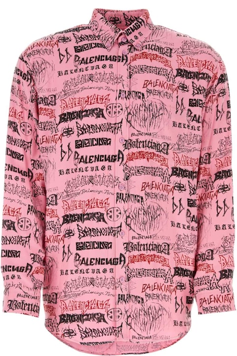 Sale for Men Balenciaga Printed Viscose Oversize Shirt