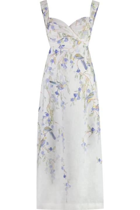 ウィメンズ Zimmermannのワンピース＆ドレス Zimmermann Natura Printed Linen Dress