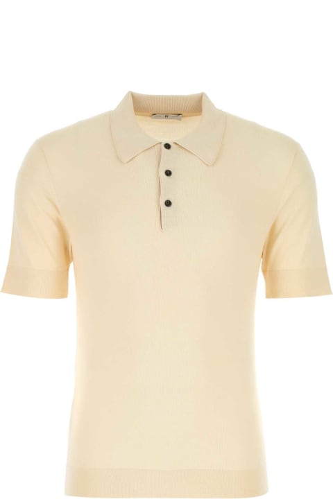 PT01 Clothing for Men PT01 Sand Cotton Blend Polo Shirt