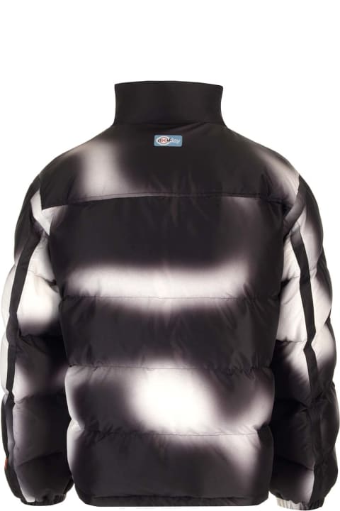 HERON PRESTON Coats & Jackets for Men HERON PRESTON Ex-ray Aop Blur Nylon Puffer
