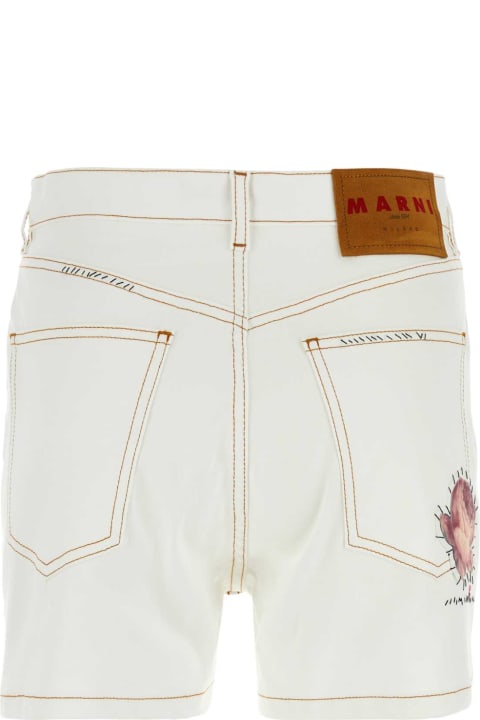 Marni for Women Marni White Stretch Denim Shorts