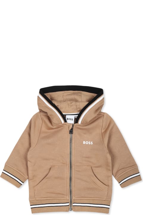 Homeware Hugo Boss Beige Sweatshirt For Boy With Logo