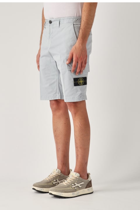Stone Island Pants for Men Stone Island Bermuda Slim Shorts