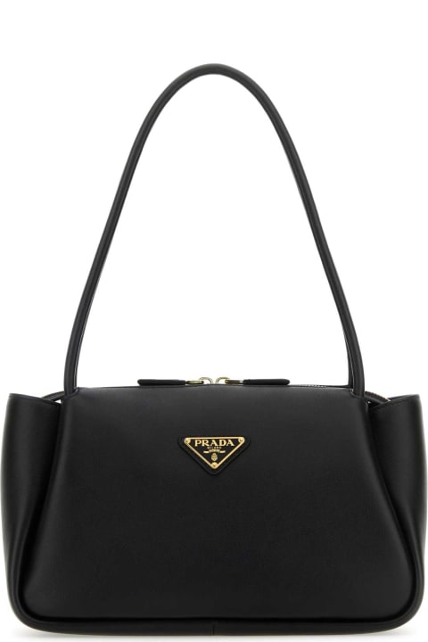 Prada Totes for Women Prada Black Leather Medium Handbag