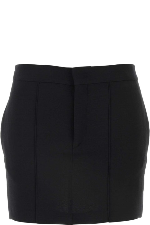أدوات منزلية Isabel Marant Black Stretch Polyester Blend Licoba Mini Skirt