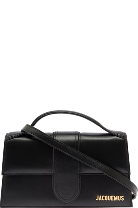 Fashion for Men Jacquemus 'le Grand Bambino' Black Handbag With Removable Shoulder Strap In Leather Woman