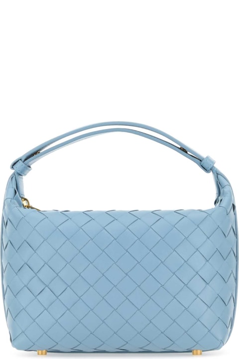 Bottega Veneta for Women Bottega Veneta Powder Blue Nappa Leather Mini Wallace Handbag