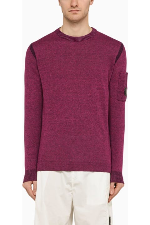 C.P. Company Sweaters for Women C.P. Company Red Linen-blend Crew-neck Sweater
