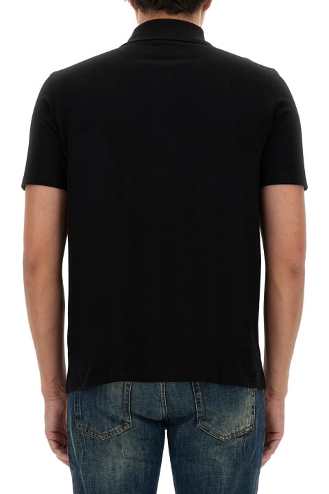 Topwear for Men Balmain Logo Embroidered Short-sleeved Polo Shirt
