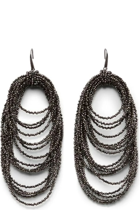 أقراط لـ السيدات Brunello Cucinelli Dangling Hoop Glass Earrings