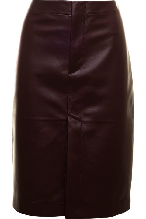 Pencil Leather Skirt