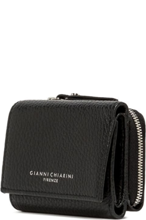 Gianni Chiarini Wallets for Women Gianni Chiarini Black Leather Trifold Wallet
