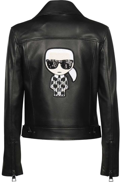 ウィメンズ Karl Lagerfeldのコート＆ジャケット Karl Lagerfeld Leather Jacket