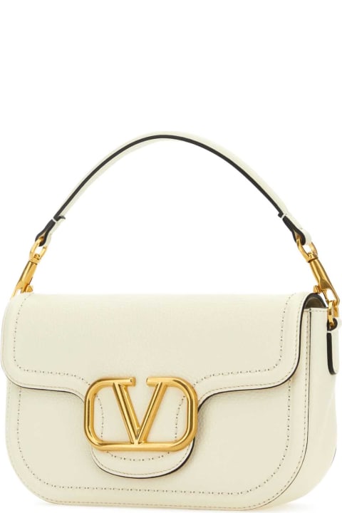 Homeware Valentino Garavani Ivory Leather Alltime Shoulder Bag