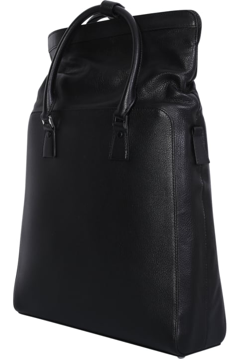 Maison Margiela Backpacks for Men Maison Margiela Black Leather 5a Backpack