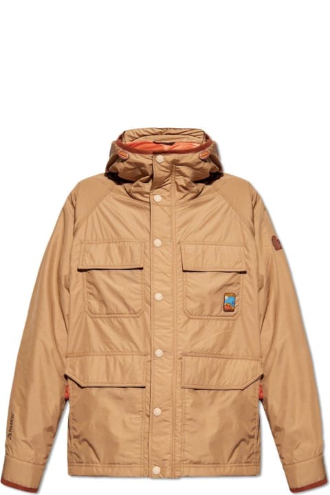 Coats & Jackets for Men Moncler Grenoble Rutor Logo Patch Hooded Jacket