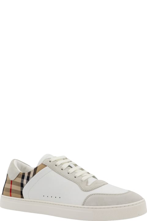 Homeware Burberry Multicolor Suede And Leather Sneakers