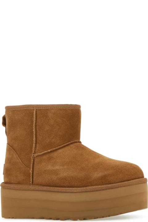 Homeware UGG Camel Suede Classic Mini Platform Ankle Boots