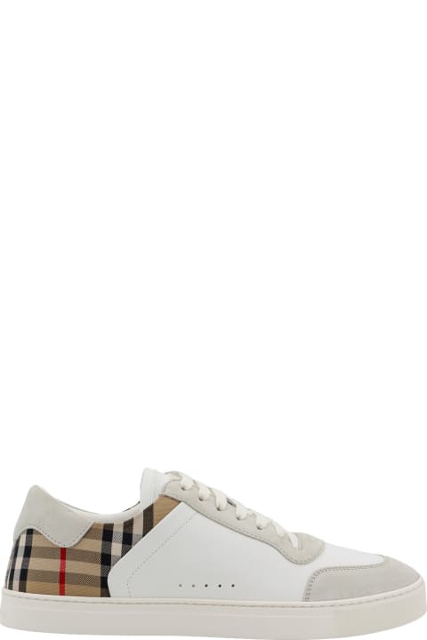 Homeware Burberry Multicolor Suede And Leather Sneakers