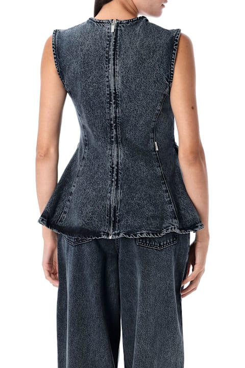 Homeware REMAIN Birger Christensen Peplum Denim Top