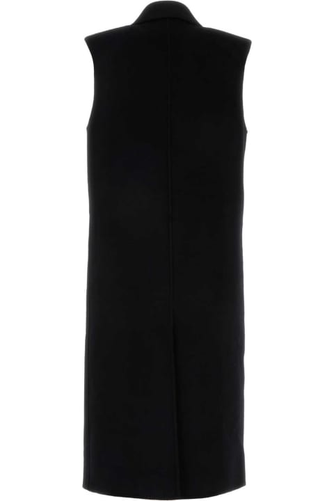 Quiet Luxury for Women Loulou Studio Black Wool Blend Deanna Sleeveless Coat