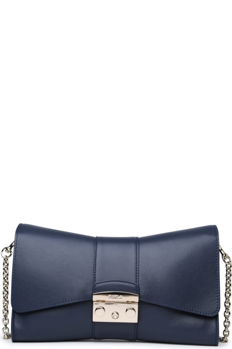 Fashion for Women Furla 'metropolis Remix' Blue Calf Leather Bag