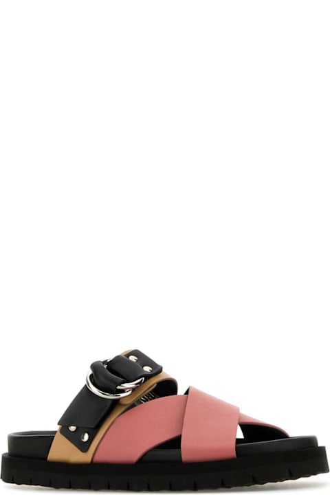 Pierre Hardy for Women Pierre Hardy Multicolor Leather Cross Rider Slippers