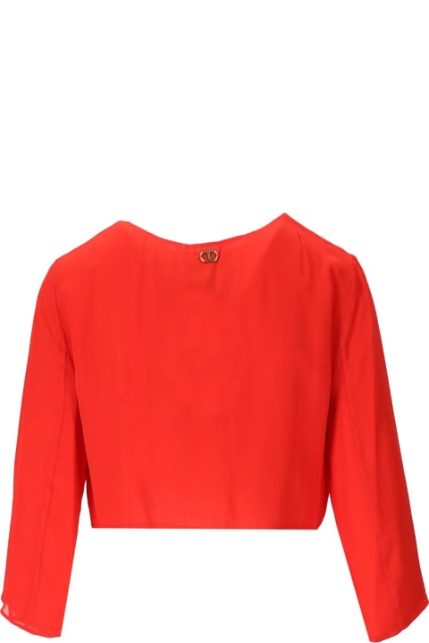 TwinSet Sweaters for Women TwinSet Orange Shawl