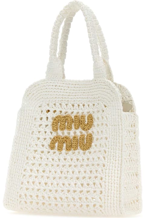Sale for Women Miu Miu White Crochet Handbag