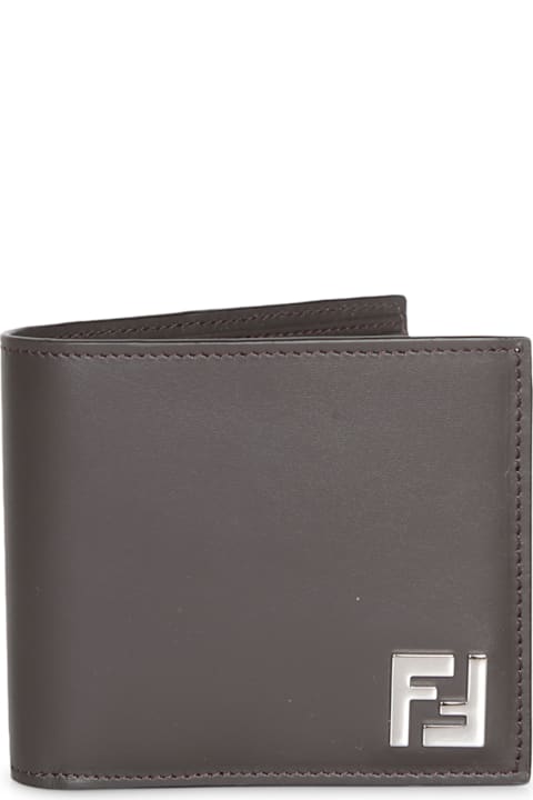 Fendi Wallets for Men Fendi Bifold Ff Brown Wallet