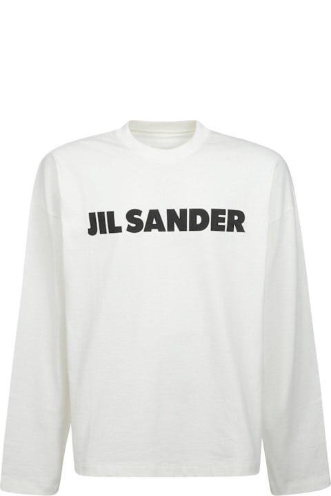 Jil Sander Topwear for Men Jil Sander Logo Printed Long Sleeved T-shirt
