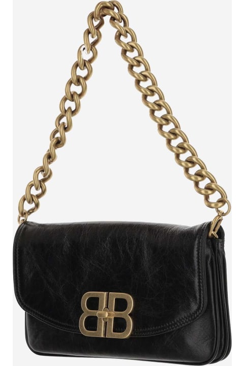 Bags for Women Balenciaga Leather Logo Shoulder Bag