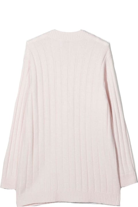 Light Pink Wool-cashmere Blend Cardigan