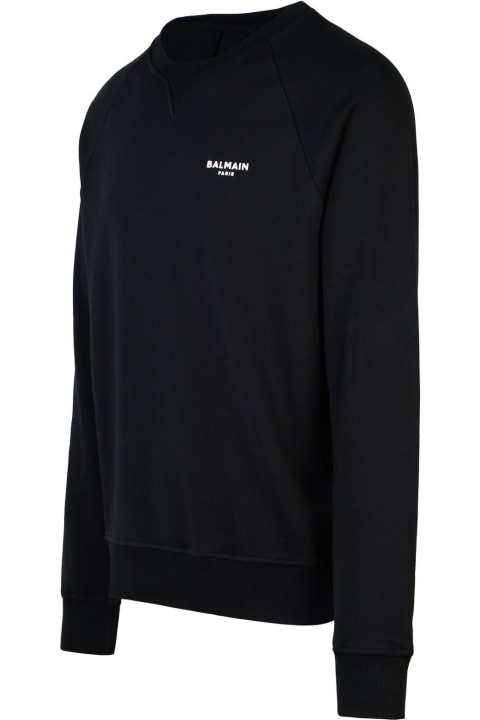 Balmain Clothing for Men Balmain Black Cotton Sweatshirt
