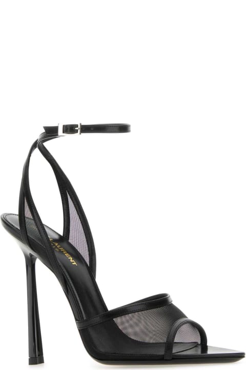 Fashion for Women Saint Laurent Black Mesh Missy Sandals