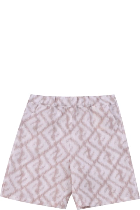 Linen Shorts With Monogram Logo