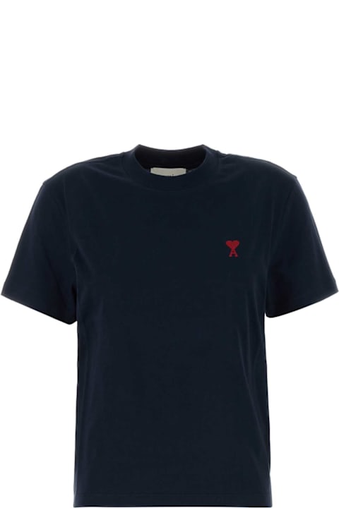 أدوات منزلية Ami Alexandre Mattiussi Midnight Blue Cotton T-shirt
