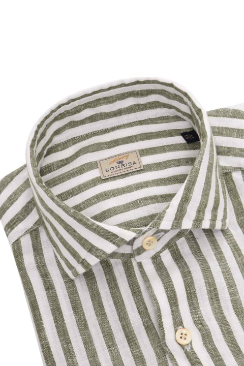 Sonrisa Clothing for Men Sonrisa Brown Striped Shirt
