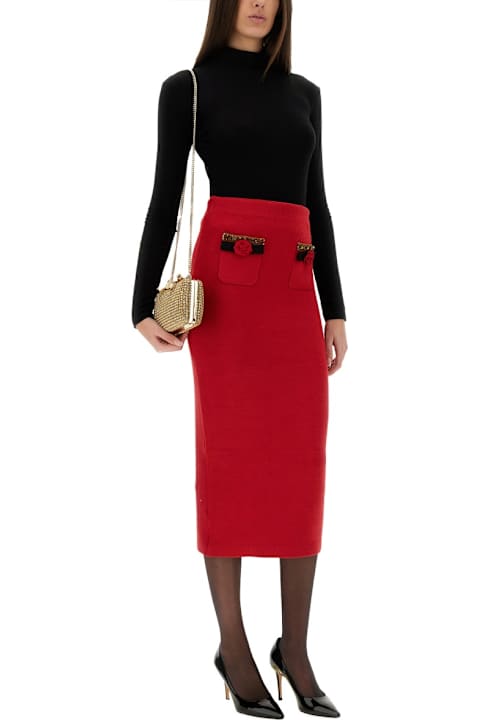 インテリア self-portrait Knitted Midi Skirt