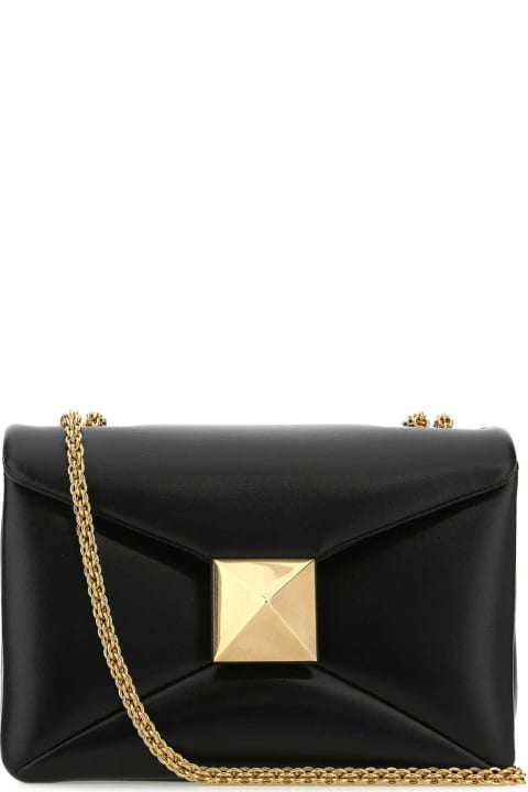 Valentino Garavani Shoulder Bags for Women Valentino Garavani Black Nappa Leather One Stud Shoulder Bag