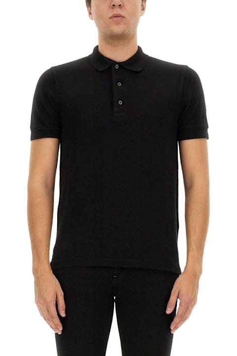 Tom Ford Clothing for Men Tom Ford Logo Embroidered Short-sleeved Polo Shirt
