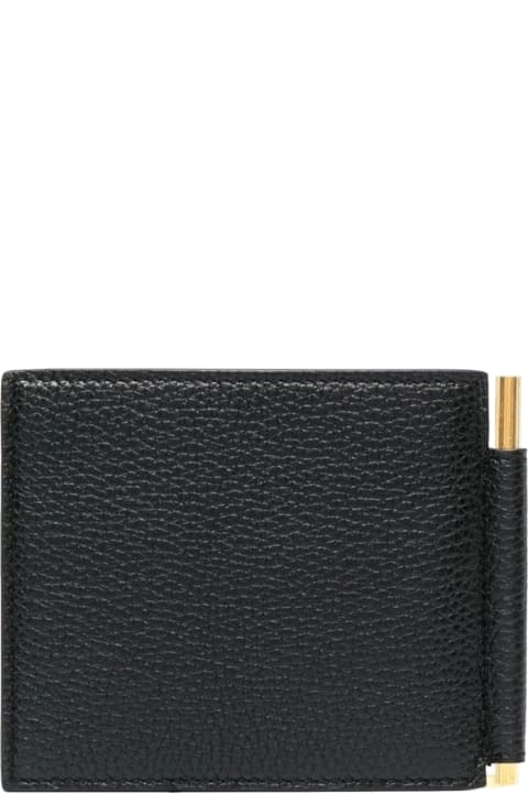 Tom Ford Wallets for Women Tom Ford Soft Grain Leather T Line Money Clip Wallet