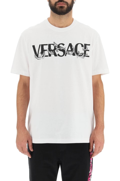 Versace Topwear for Women Versace Writing Print T-shirt