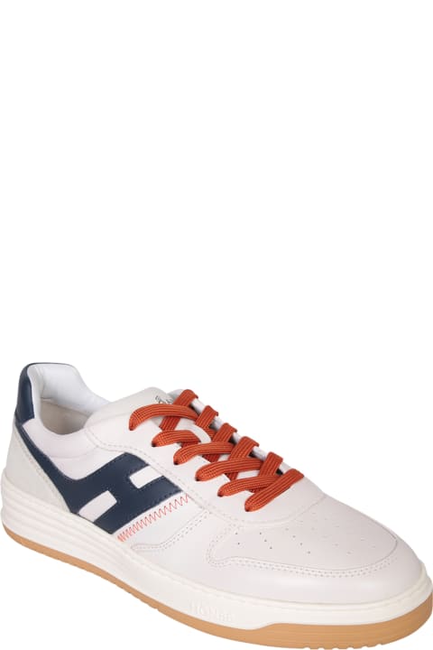 Hogan Shoes for Men Hogan H630 White/blue/brown Sneakers