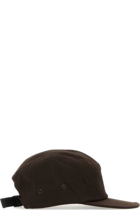 Hats for Men Carhartt Dark Brown Cotton Backley Cap
