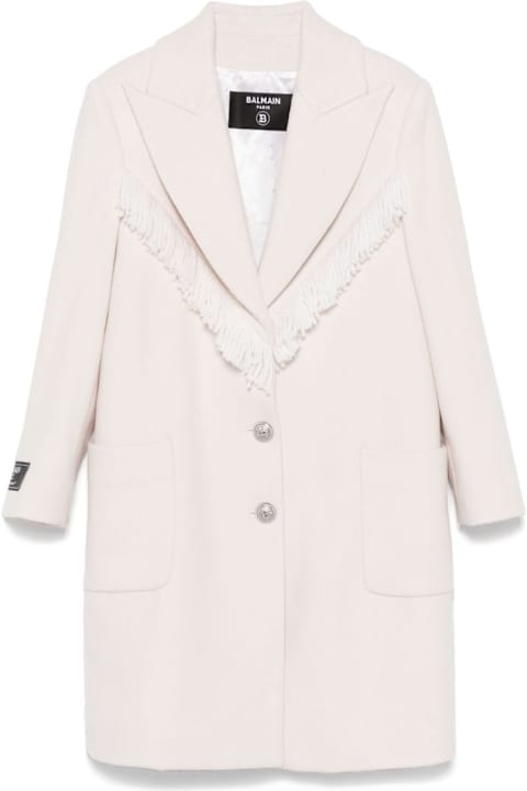 Balmain Coats & Jackets for Girls Balmain Cappotto Con Frange