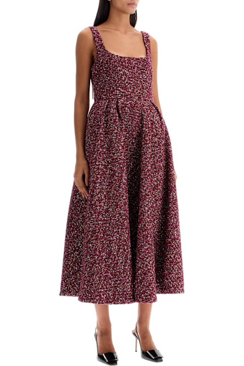 Alessandra Rich for Women Alessandra Rich Midi Dress In Tweed With Sequ